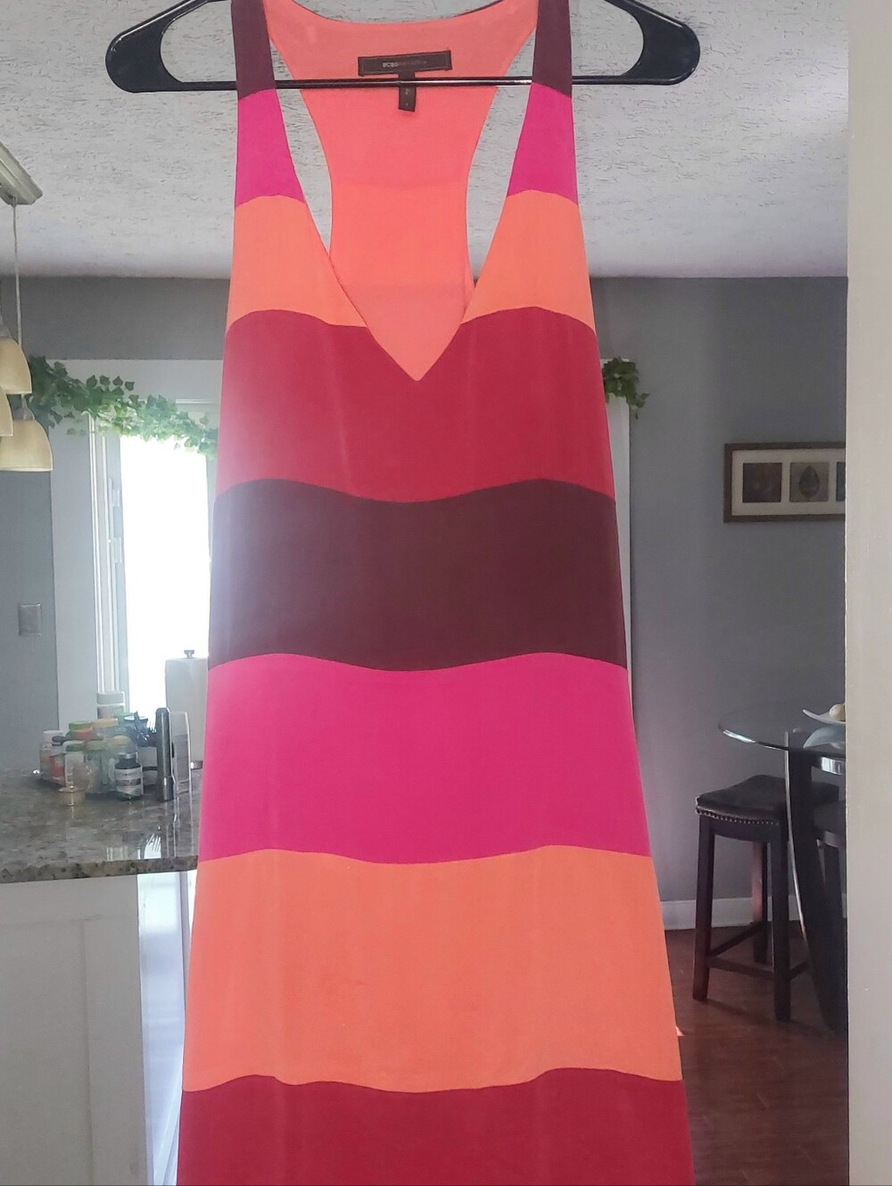 Color Blocked, Razerback 100% Silk Dress!